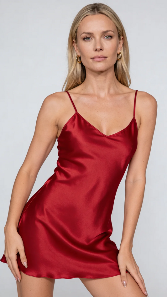 Floral Embroidered Slip Dress with Open Back