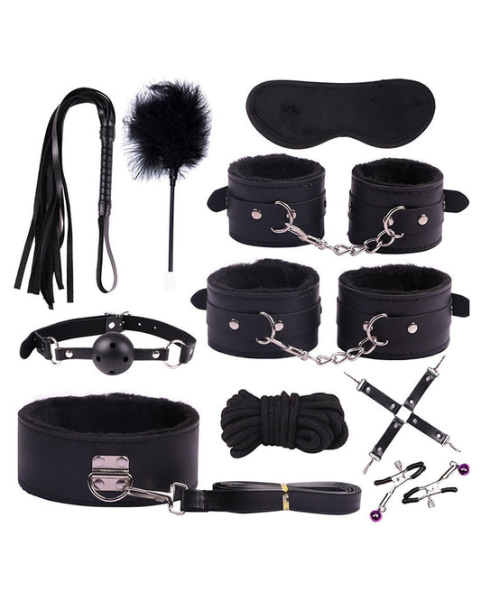 10-Piece Plush Lined Bondage Set