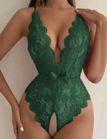 Wondering Why Crotchless Teddy