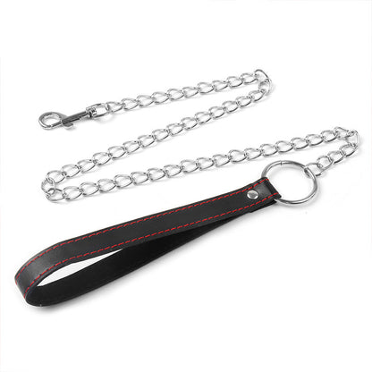 Bondage Restraint Set with Adjustable Straps and Metal Hardware