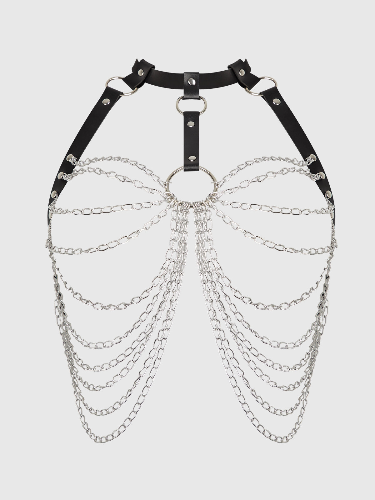 Chain Draped Harness Bra
