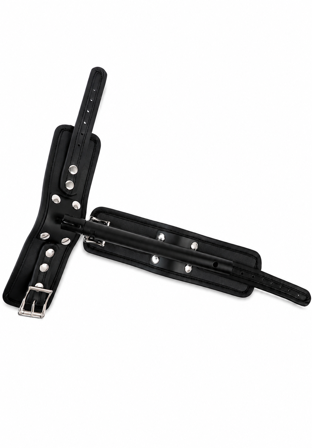 Extendable Spreader Bar with Locking Cuffs and Removable Wrist and Ankle Cuffs