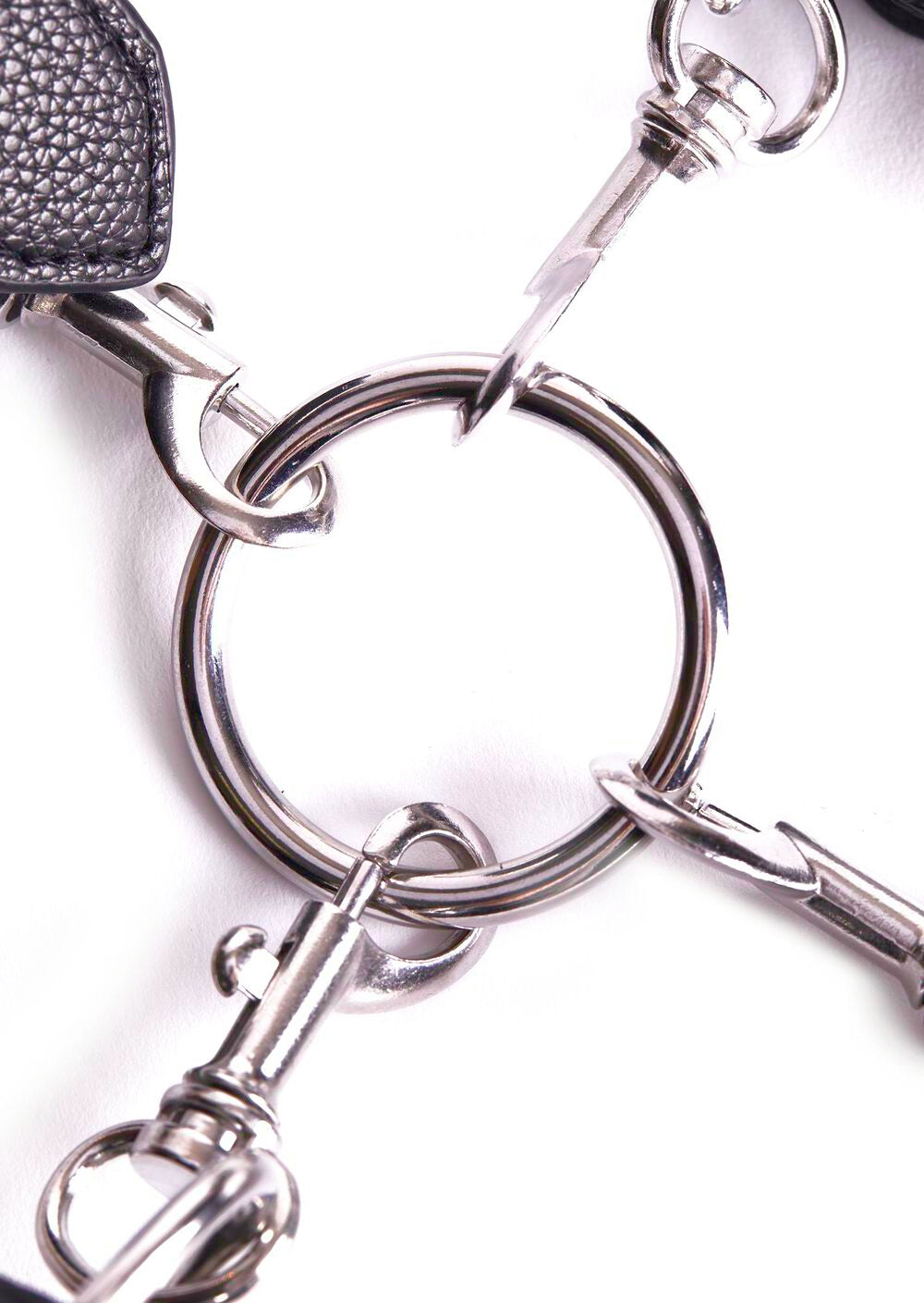 Hogtie Restraint Set with Four Buckle Cuffs and Quick-Release Clips