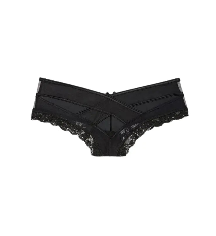 Lace-Trim Cross-Back Panties