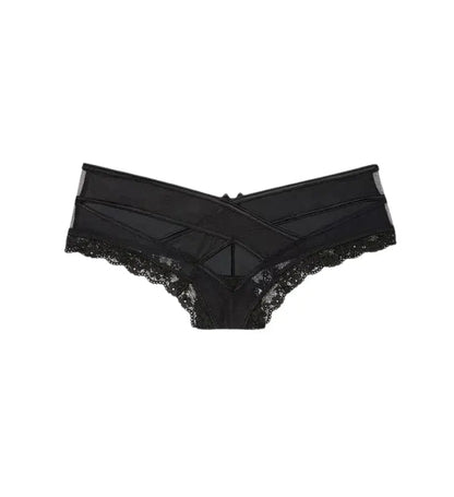 Lace-Trim Cross-Back Panties