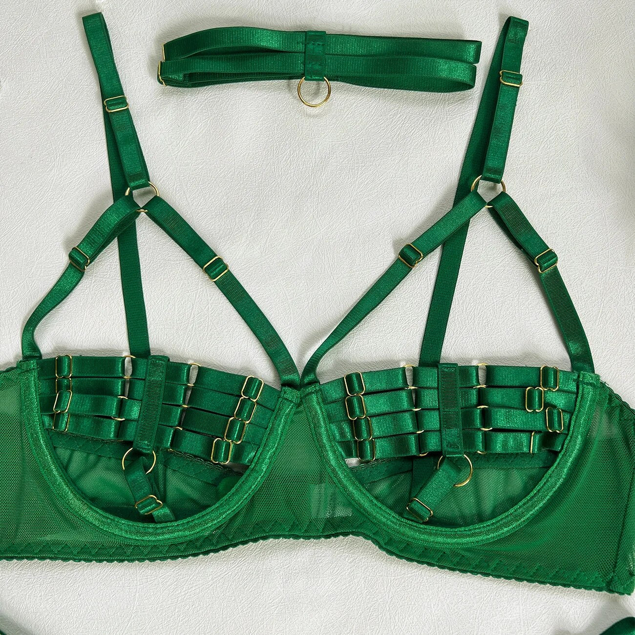 Strappy Lingerie Set with Choker