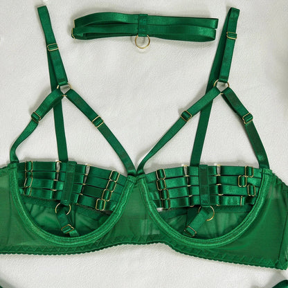 Strappy Lingerie Set with Choker