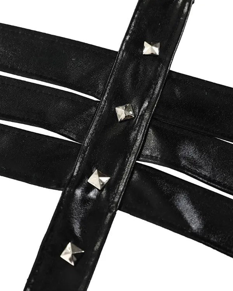 Studded Halter Harness Teddy