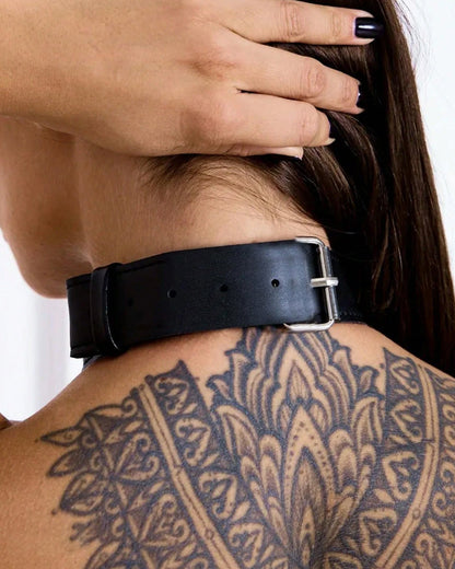 Studded Harness Bra with Choker