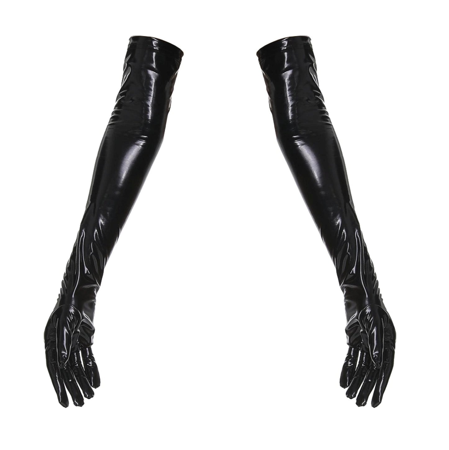 Wet Look Opera Gloves