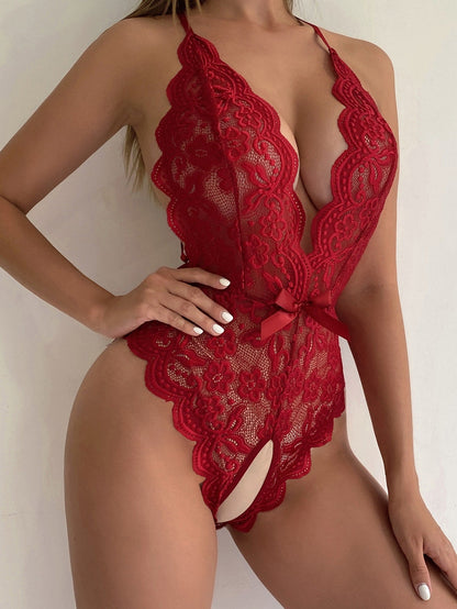 Wondering Why Crotchless Teddy